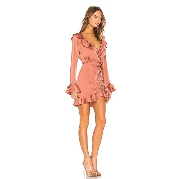 REVOLVE MAJORELLE Nelly Mini Dress in Terracotta Brown - Picture 2 of 8